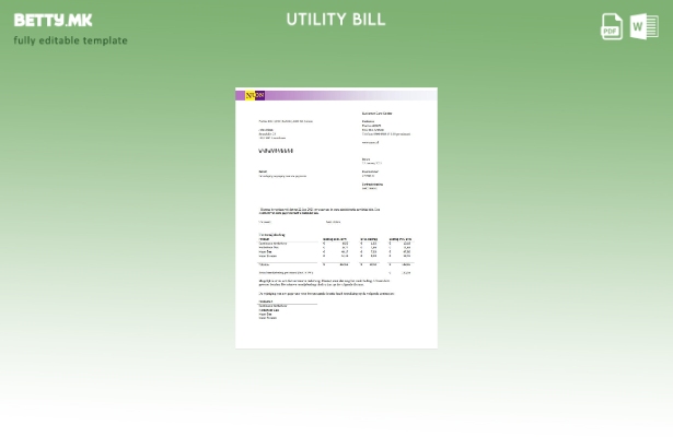 Модерен стил Холандија NUON шаблон за комунални сметки за гас